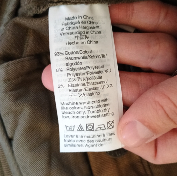 Madewell Men Brown 93 % Cotton Slim Pants Size 31 X 32 Olive Green - Picture 4 of 5